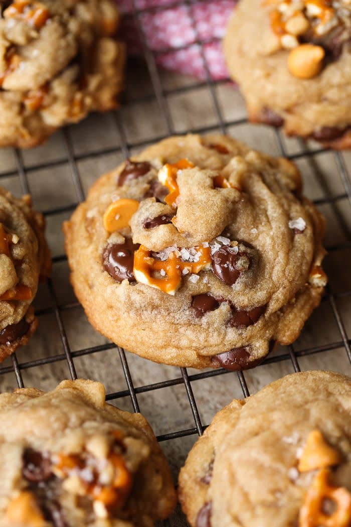 Sea Salt Butterscotch Pretzel Cookies