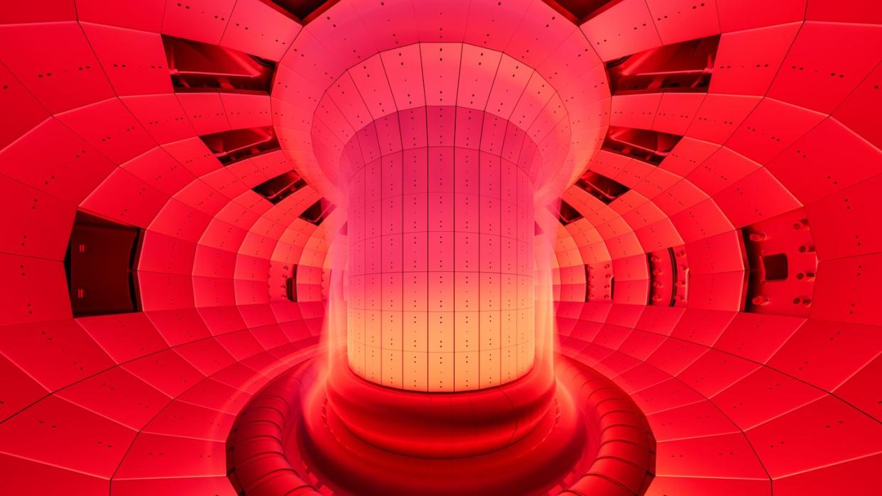 interior of the vacuum vessel of tokamak