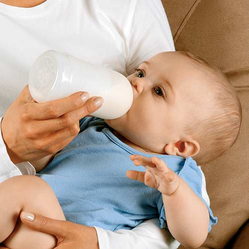 baby drinking bottle