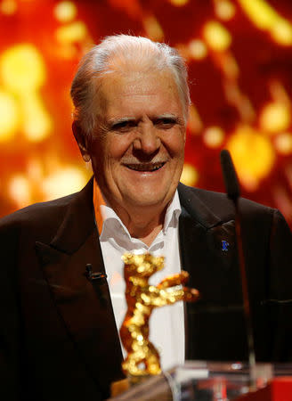 FILE PHOTO: German cinematographer Michael Ballhaus receives an Honorary Golden Bear for his lifetime achievement at the 66th Berlinale International Film Festival in Berlin, Germany, February 18, 2016. REUTERS/Fabrizio Bensch/File Photo