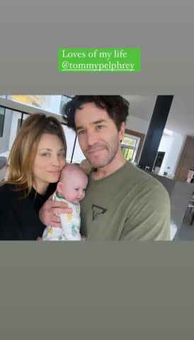 <p>Kaley Cuoco Instagram</p> Cuco with boyfriend Tom Pelphrey and daughter on Memorial Day