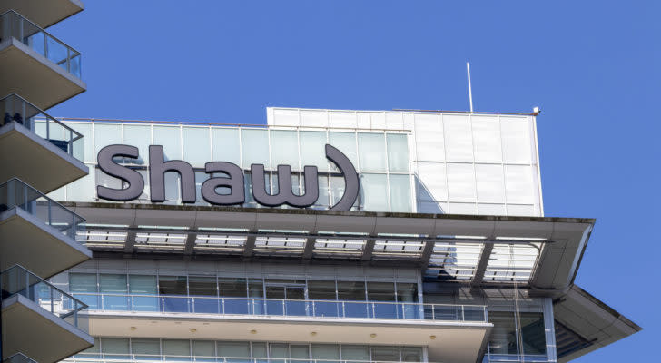 Shaw logo on a corporate building