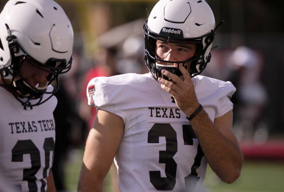 Texas Tech's Brook Honore Jr. attends football practice, Friday, Aug. 4, 2023, at the Sports Performance Center.