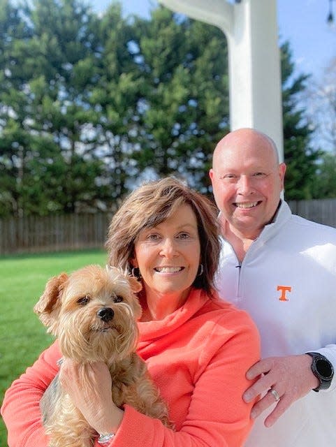 Jill and Ben Butler and their CDO (Chief Dog of Operations), Marlow.