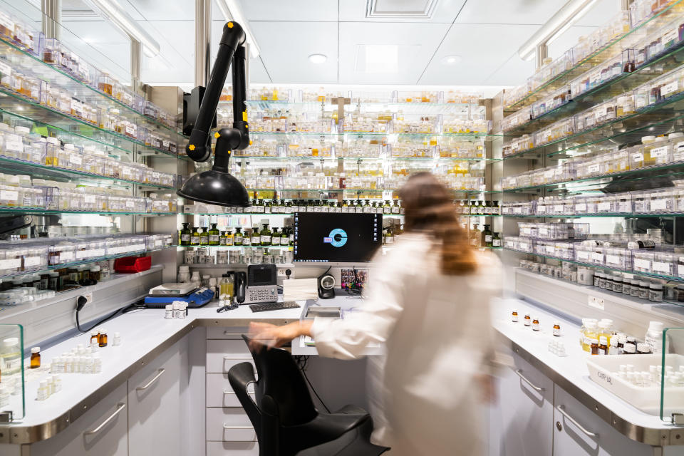 Inside Givaudan's fragrance lab in Paris.