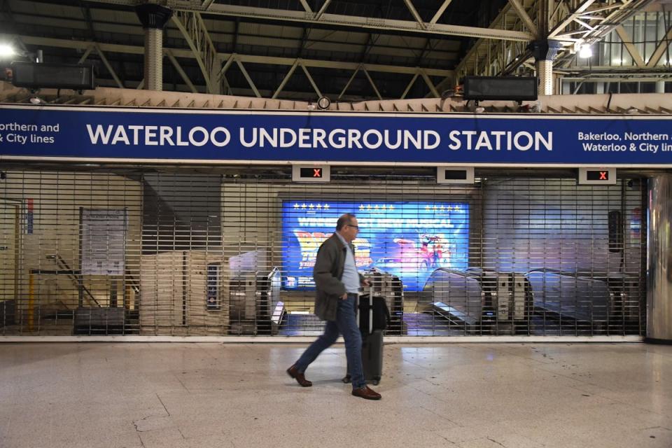 Tube underground strike Waterloo station (Jeremy Selwyn)