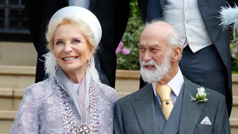 Prince Michael of Kent and his wife Princess Michael of Kent at their daughter's wedding