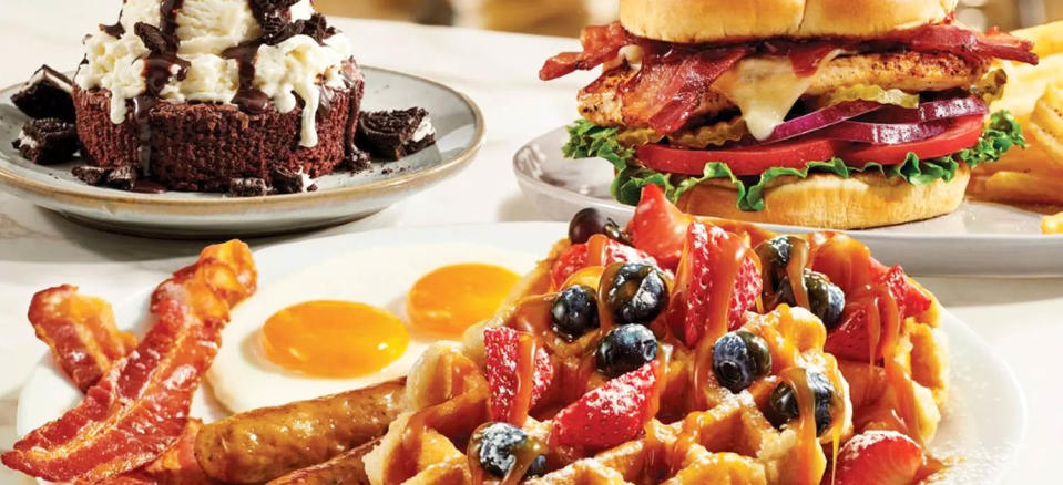 View of Denny's menu items. (Denny's)