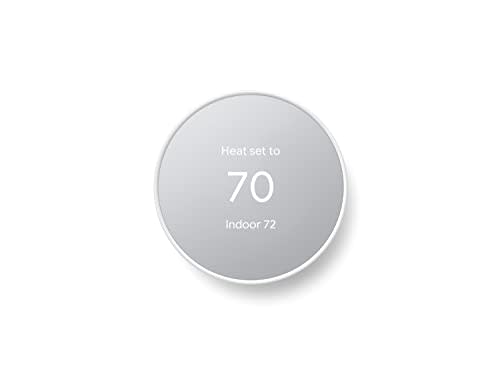 Google Nest Thermostat - Smart Thermostat for Home - Programmable Wifi Thermostat - Snow