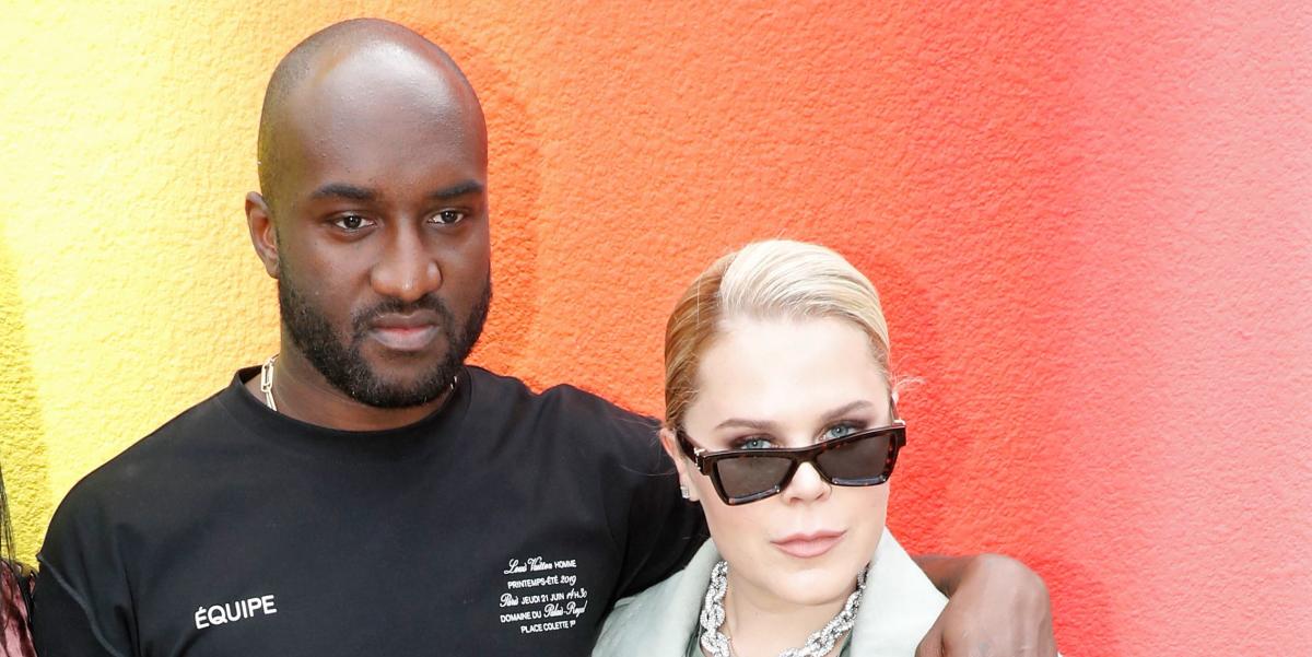 Virgil Abloh's wife Shannon sits front row with their children to