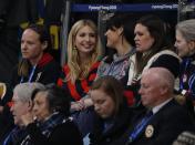 <p>U.S. President Donald Trump’s daughter and senior White House adviser, Ivanka Trump, attends the men’s final alongside White House Press Secretary Sarah Huckabee Sanders (back row, 2nd R). REUTERS/John Sibley </p>