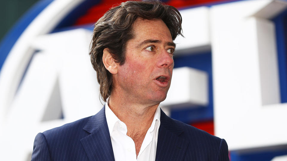 AFL CEO Gillon McLachlan has admitted the league made crucial errors in communication their expectations for Indigenous players to be vaccinated. (Photo by Robert Cianflone/Getty Images)