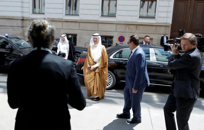 Saudi Arabia's Minister of Energy Prince Abdulaziz bin Salman Al-Saud arrives for an OPEC meeting in Vienna