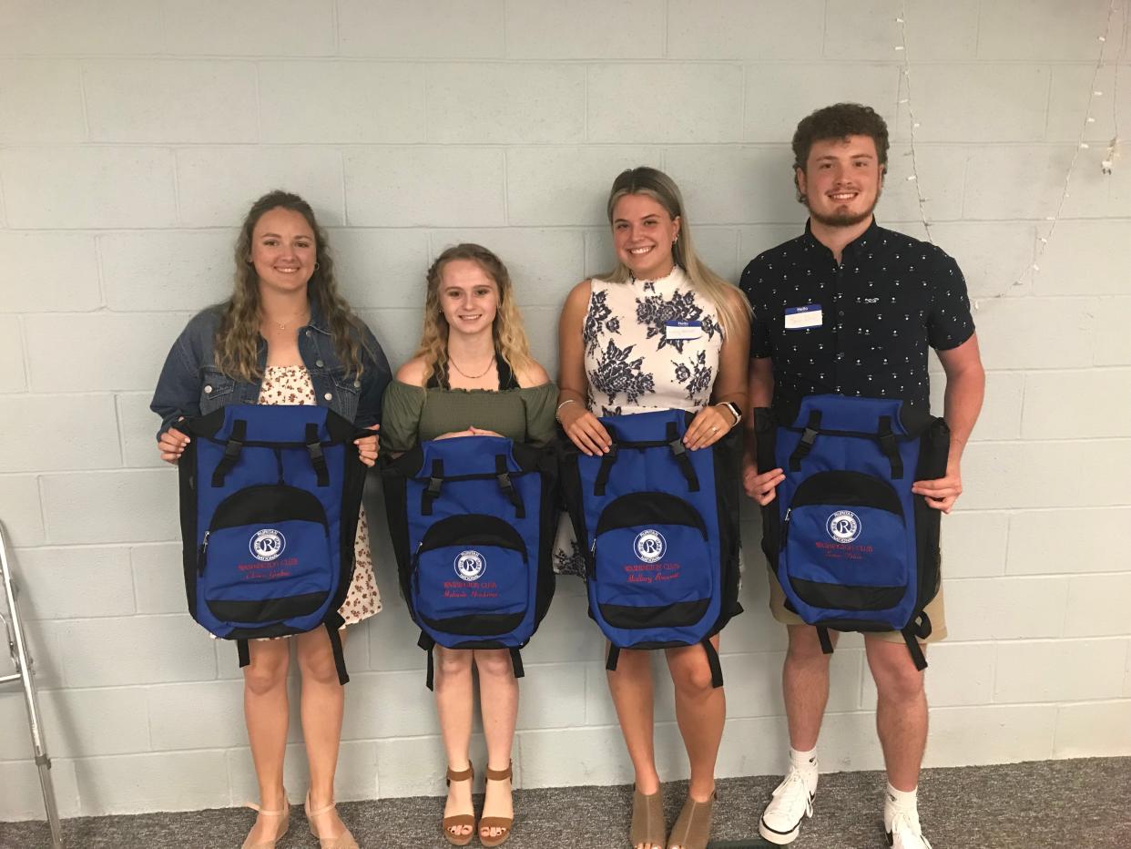 Washington Ruritan Club recently honored the four members of the Class of 2022 who were the club's Rising Seniors last school year. Honored were Claire Gerber, Melanie Hackney, Samuel Dine and Mallory Bennett.