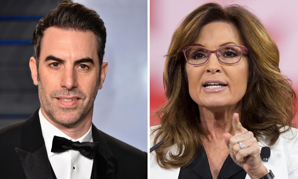 Sacha Baron Cohen and Sarah Palin