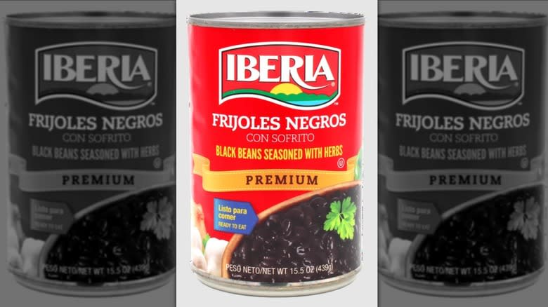 can of Iberia Black Beans