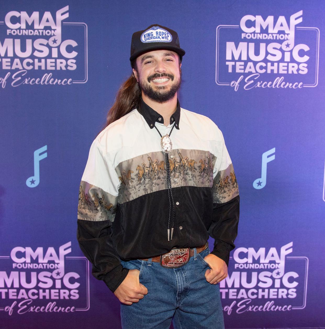 Ian Munsick, attends the CMA Foundation's Music Teachers of Excellence Event at Belmont's Fisher Center for the Performing Arts in Nashville , Tenn., Tuesday, Sept. 19, 2023.