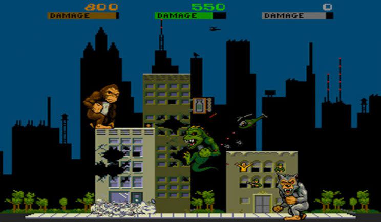 Video game classic, Rampage- Credit: Data East