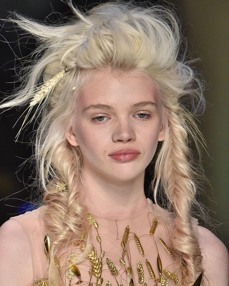 <p>A creepy child of the corn, Jean Paul Gaultier style. Next stop - crop circles.</p>