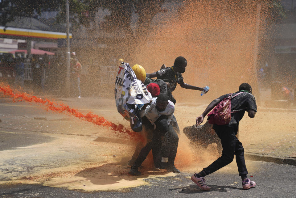 Las protestas en Nairobi, Kenia, el 25 de junio del 2024. (Foto AP /Brian Inganga)