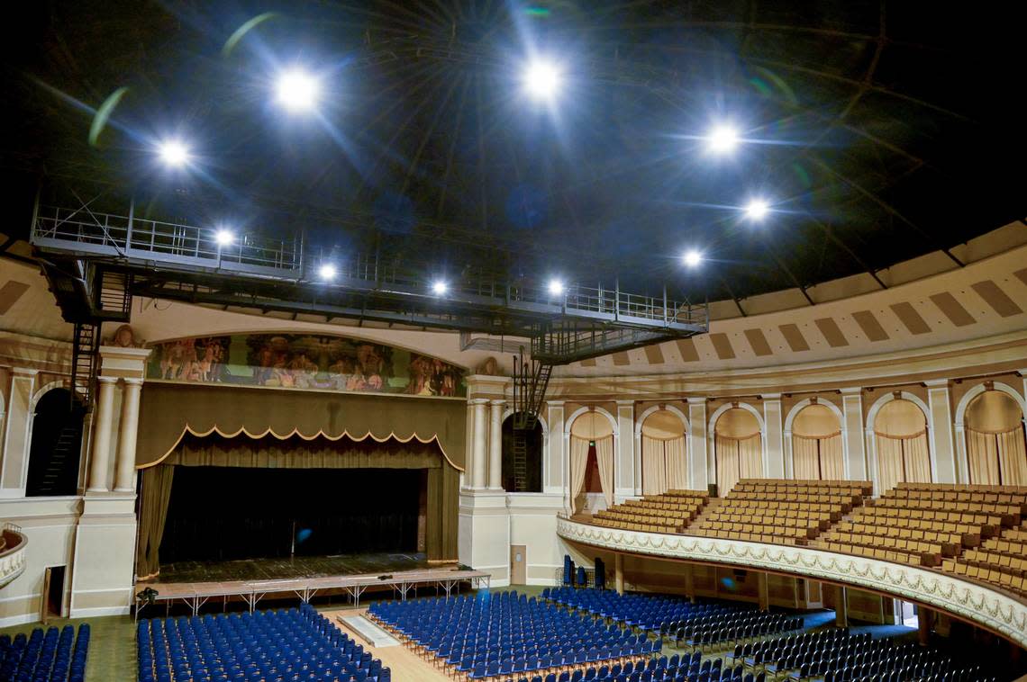 Phase 1 of renovations of the Macon City Auditorium were completed recently and included a new catwalk and remodeling the dome.