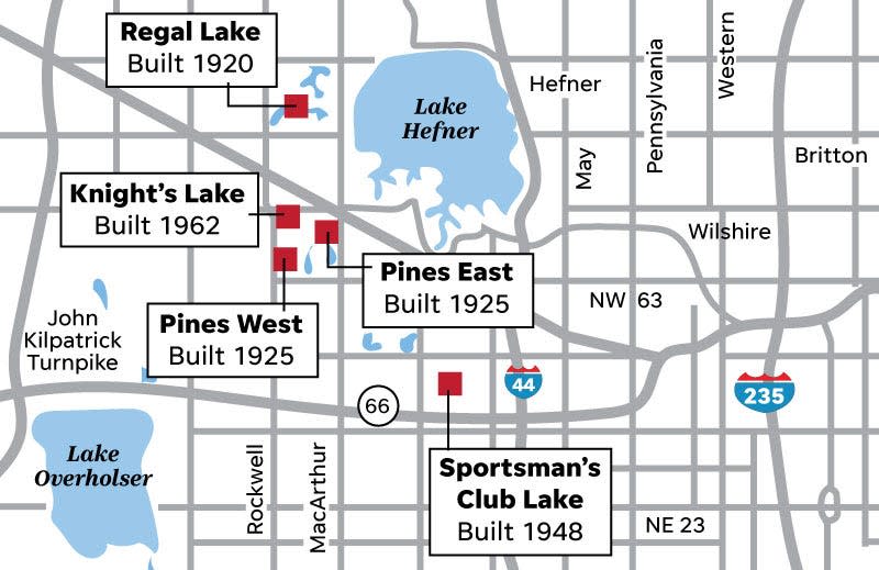 There are seven dams in the Oklahoma City area that fall under the "poor" category, according to data from the Hydroclimate Extremes Research Group at the University of Wisconsin-Madison and the U.S. Army Corps of Engineers. This is a look at five in neighborhoods around Lake Hefner. The other two are at Lake Overholser and Lake Aluma in northeast Oklahoma City.