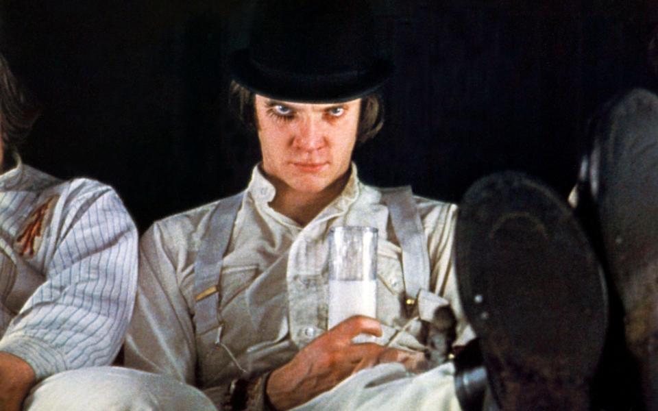 Malcolm McDowell in A Clockwork Orange