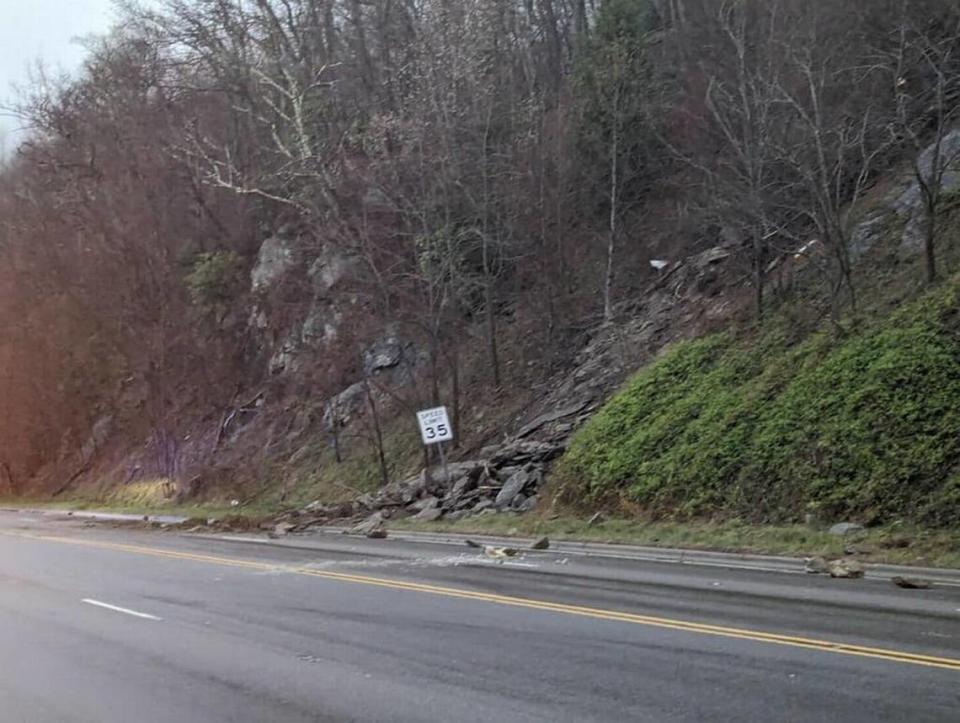 U.S. 321 will remain closed near Blowing Rock, N.C., through the weekend of April 13-14, 2024, due to the rock slide, state highway officials said.