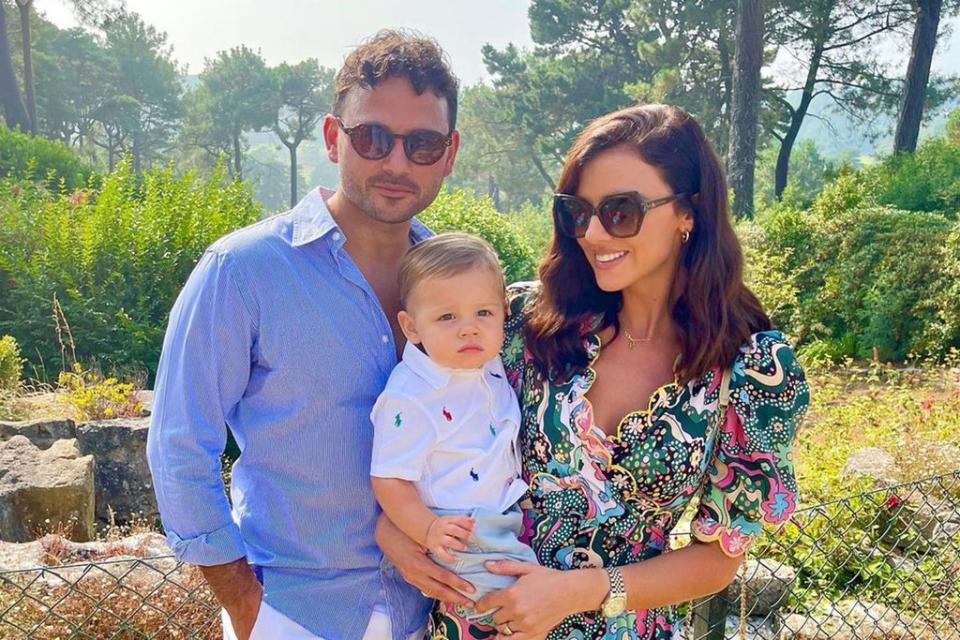 Lucy Mecklenburgh with baby Roman and her lover Ryan Thomas  (Lucy Mecklenburgh/Instagram)