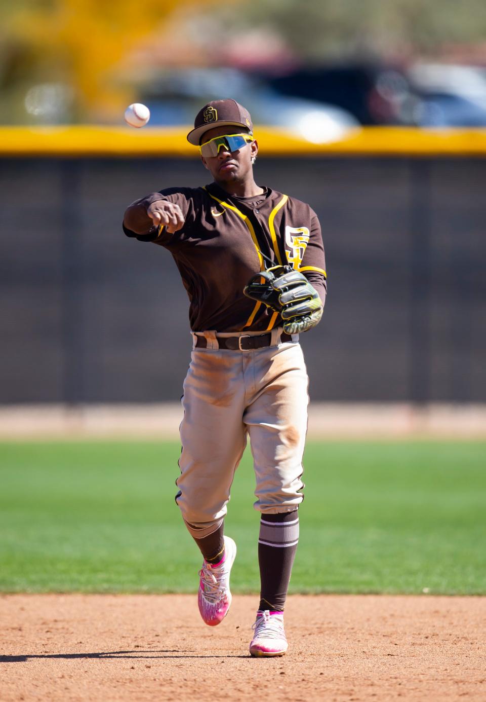 San Diego Padres infielder Victor Acosta during spring training workouts at the San Diego Padres Spring Training Complex on March 15, 2022.