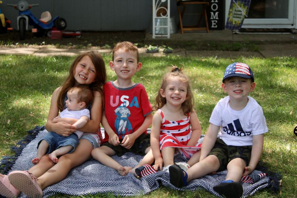Members of the Vincent family pictured from left to right, Jaydon Vincent, Juliana Vincent, Jace Vincent, Jemma Vincent and Jameson Vincent. Not pictured: Jordon and Justin Vincent.