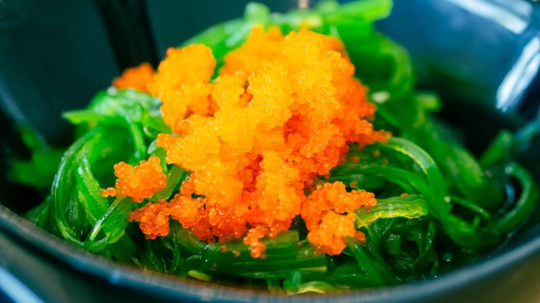 Shrimp roe on wamake