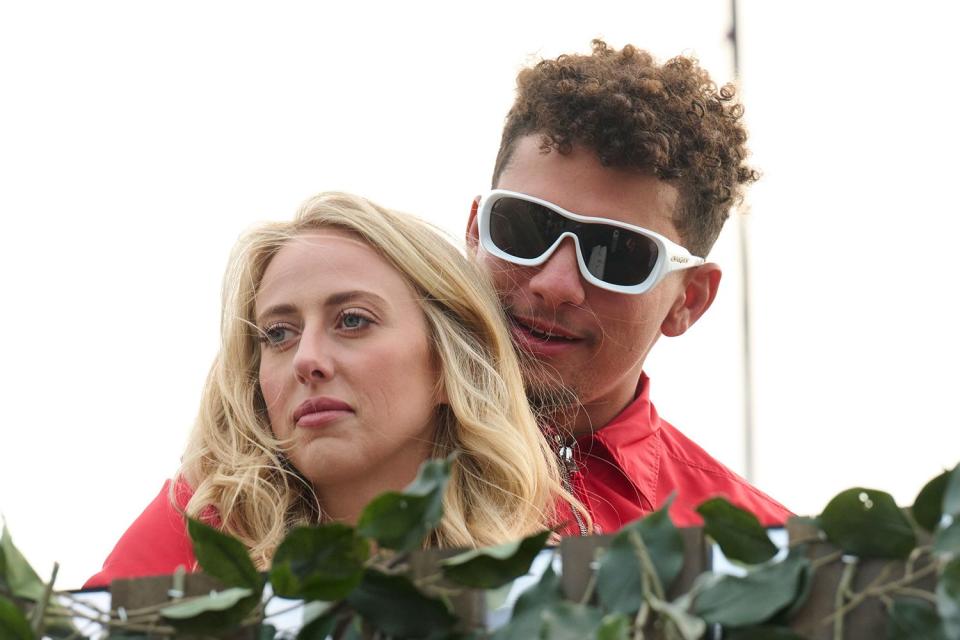 <p>Dave Hogan/Hogan Media/Shutterstock</p> Patrick and Brittany Mahomes at the Morgan Wallen concert during BST Hyde Park on July 4, 2024