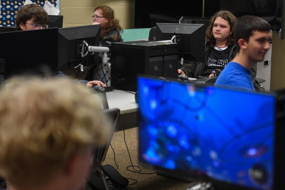 Sioux Falls School District esports team practices playing games including Rocket League and League of Legends on Tuesday, March 19, 2024 at Career and Technical Education Academy in Sioux Falls.