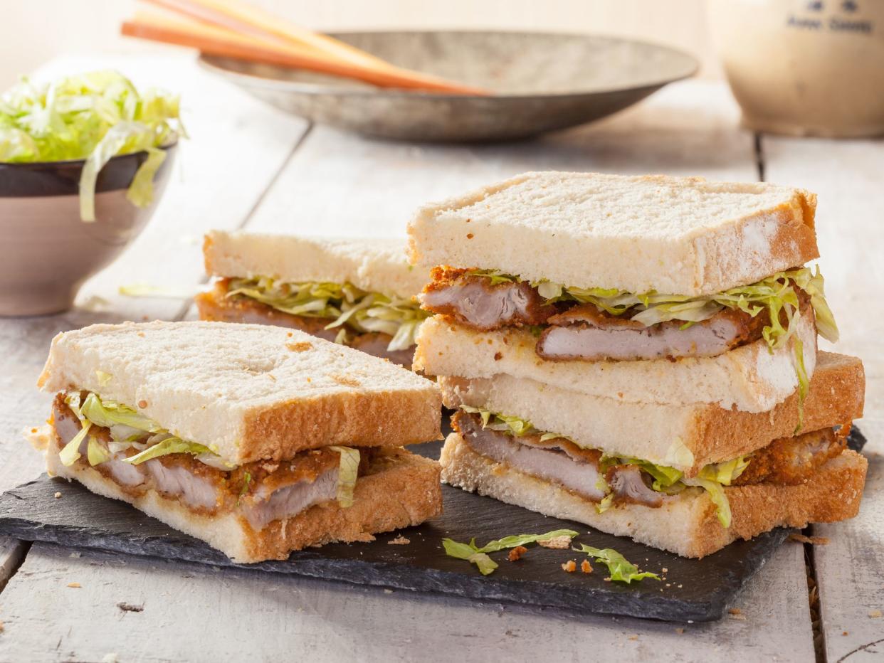 Katsu Sando, a popular Japanese sandwich with pok cutlet.