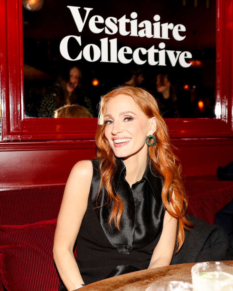Chastain partnered with pre-loved luxury platform Vestiaire Collective to sell iconic looks from her wardrobe and raise money for Women for Women International. Neil Rasmus/BFA.com