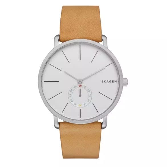 Skagen - White And Brown Classical Watch - Debenhams