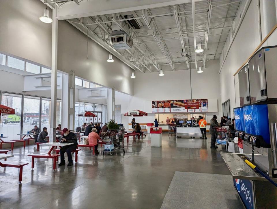 costco food court concrete airy