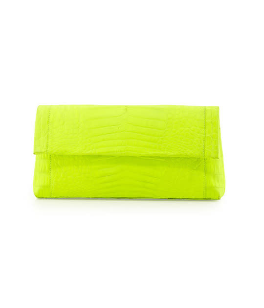 Nancy Gonzalez Gotham Crocodile Flap Clutch Bag, $1,815, neimanmarcus.com