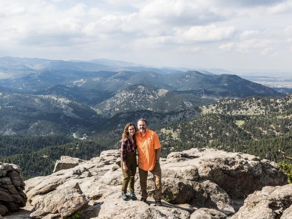 Emily McIntire hiking with Jeff