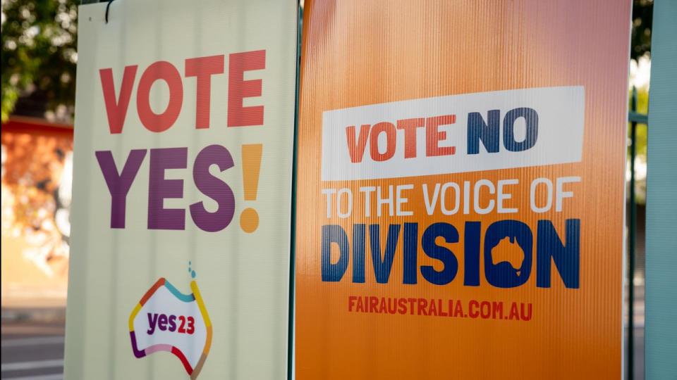 Voice referendum signs