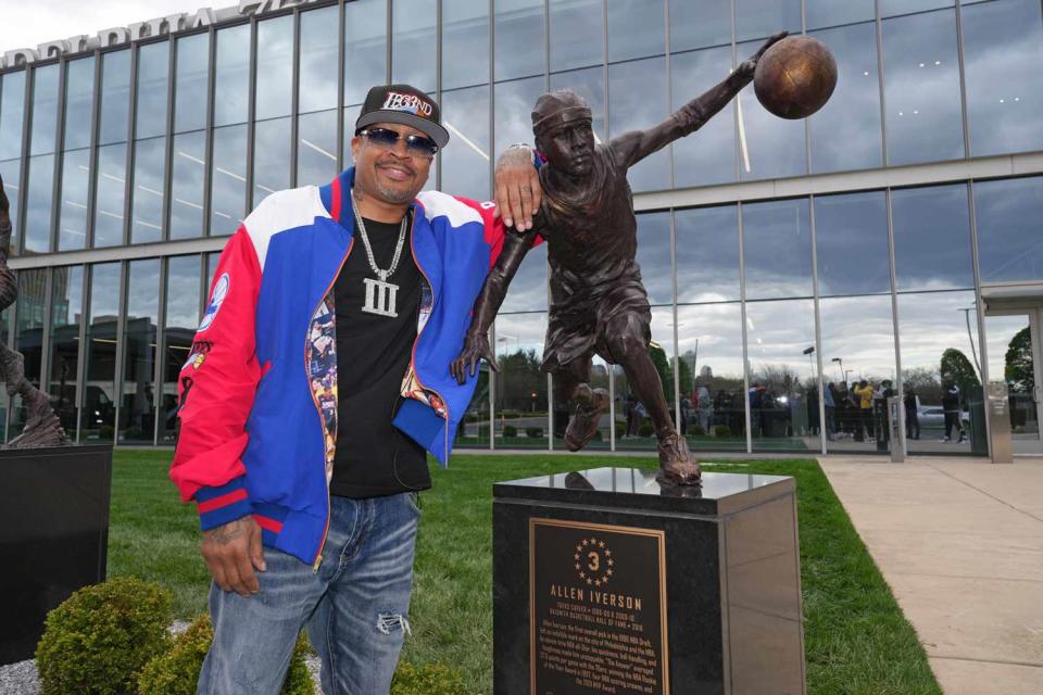 <p>Jesse D. Garrabrant/NBAE via Getty</p> Allen Iverson