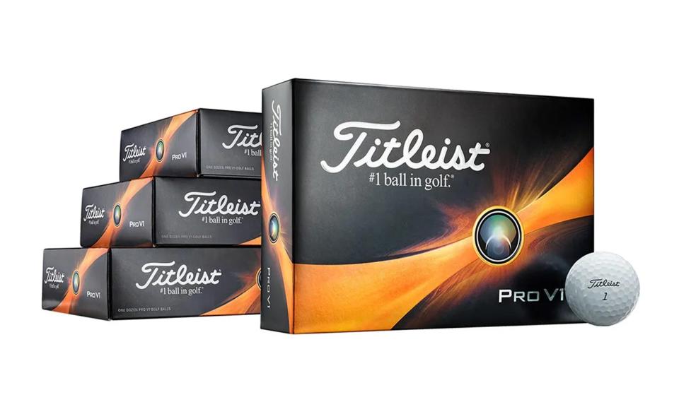 Titleist Pro V1 golf ball box.