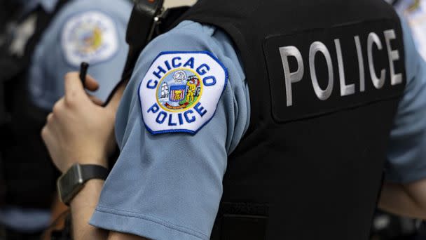 PHOTO: In this Aug. 11, 2022, file photo, Chicago police officers are shown at work in the West Englewood neighborhood of Chicago. (Chicago Tribune/TNS via Getty Images, FILE)