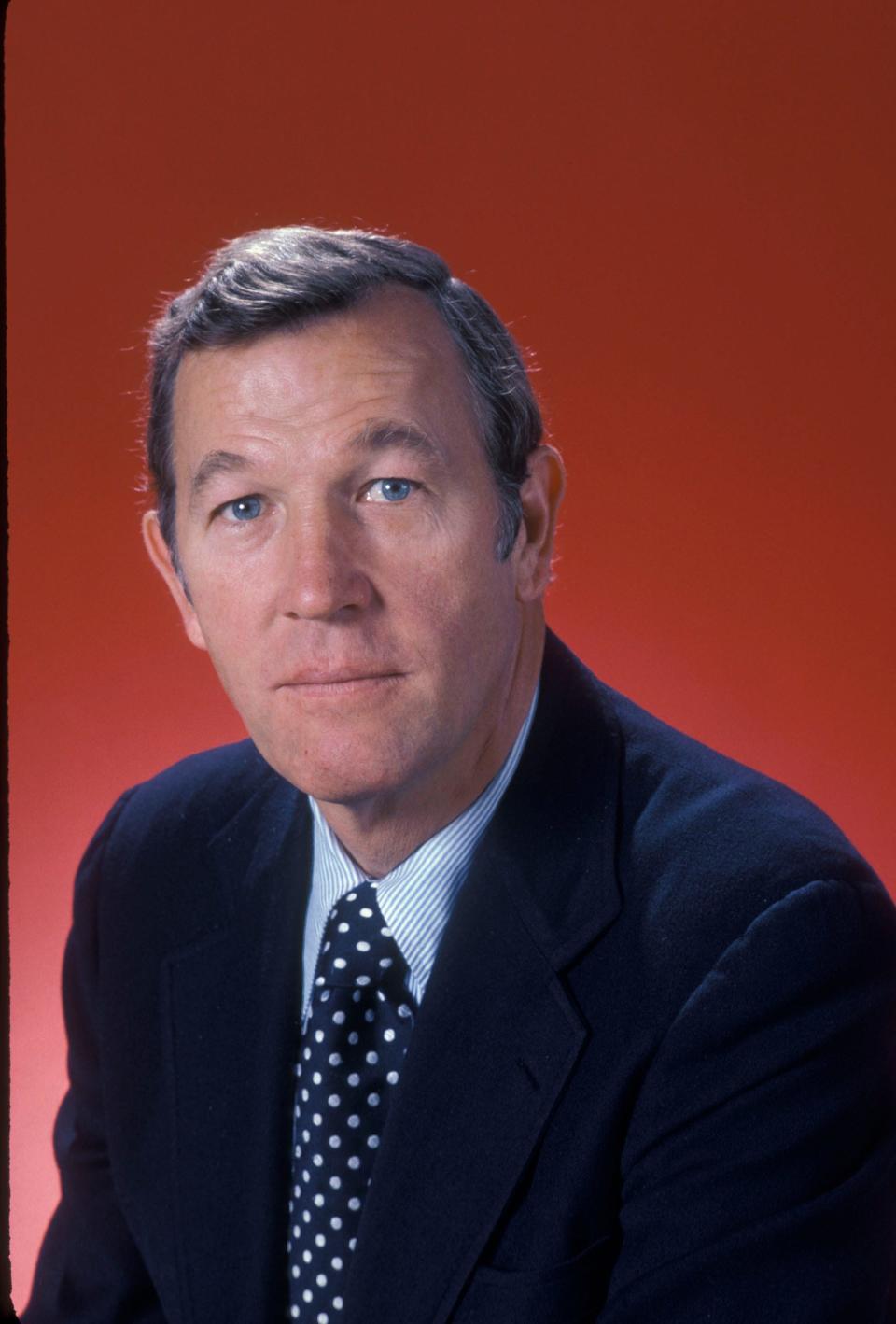 Roger Mudd in an undated photo from his career at CBS. The broadcaster died on March 9 at his home in McLean, Virginia.