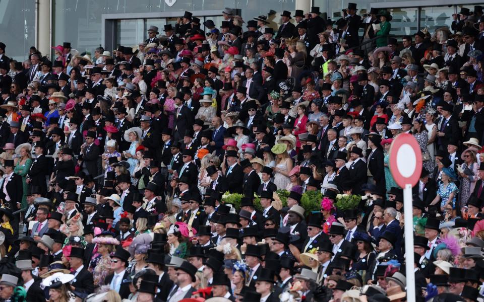 Crowds at Ascot on day one of the Royal Meeting