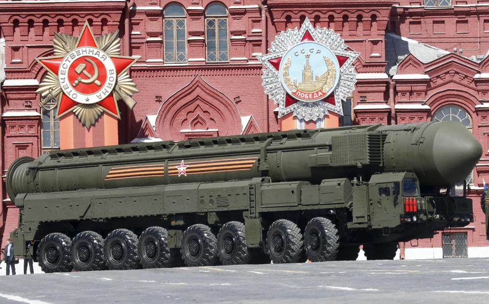 Russia ICBM ballistic missile military parade