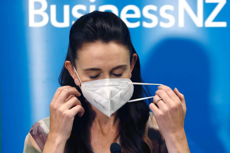 La primera ministra de Nueva Zelanda Jacinda Ardern. (Dean Purcell/New Zealand Herald vía AP)