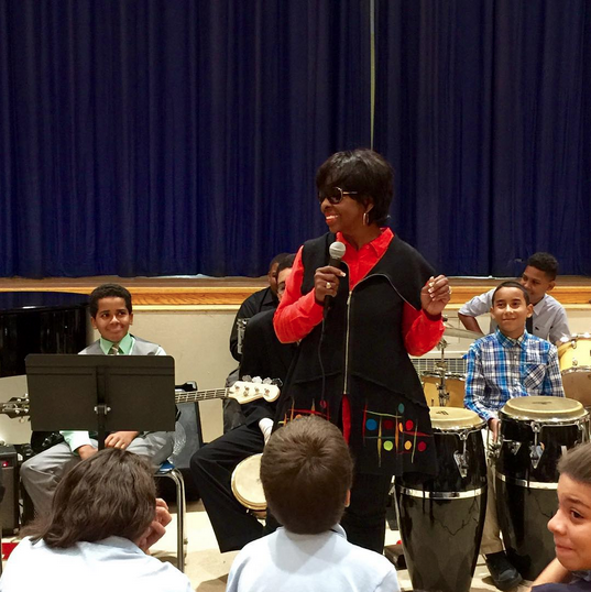 Gladys Knights Visits Washington Heights Expeditionary Learning School