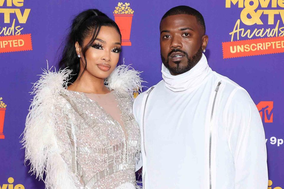 <p>Amy Sussman/Getty </p> Princess Love and Ray J attend the 2021 MTV Movie & TV Awards: UNSCRIPTED.